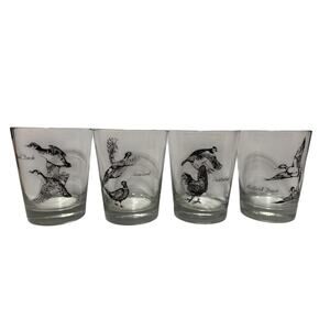 MCM Sportsman Federal Glass Duck Double Old Fashioned Glasses (Set of 4)